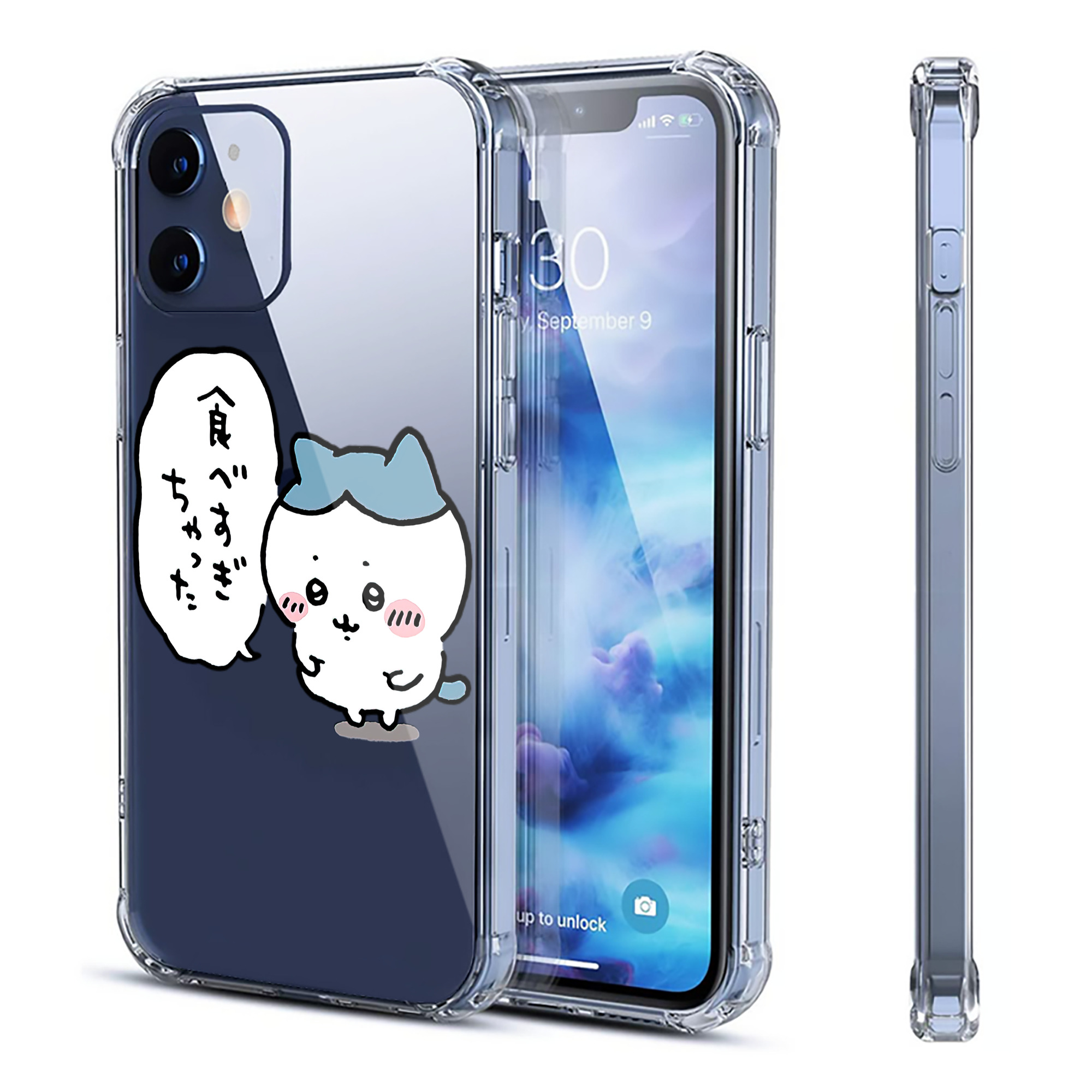 （画像用） ちいかわ ハチワレ Chii-kawa hachiware 【iPhone 12シリーズ対応】透明スマホケース（クリアソフトケース）